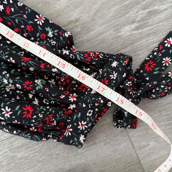 Mango Black Floral Fit & Flare Dress – Size S - Picture 9 of 11